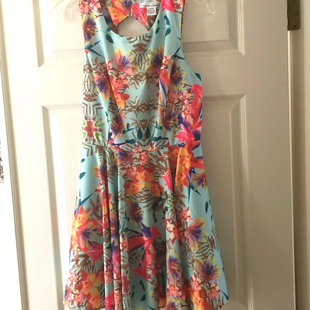 Tropical mini dress